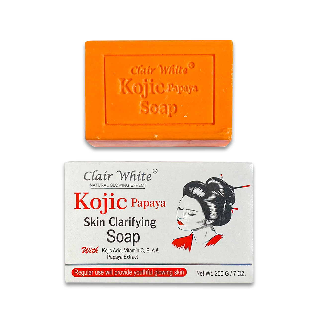 Clair White Kojic Papaya Skin Clarifying Soap 200g