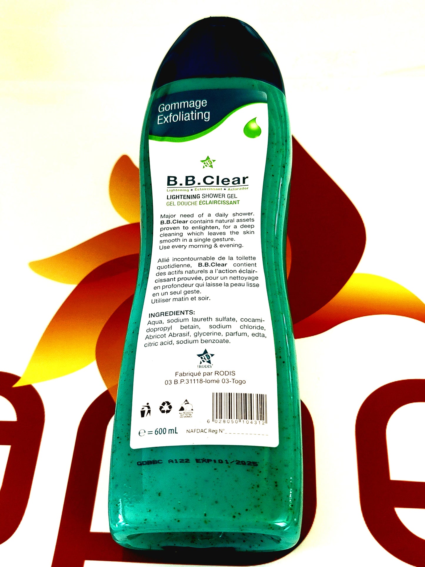 B.B Clear Lightening Shower Gel 600ml