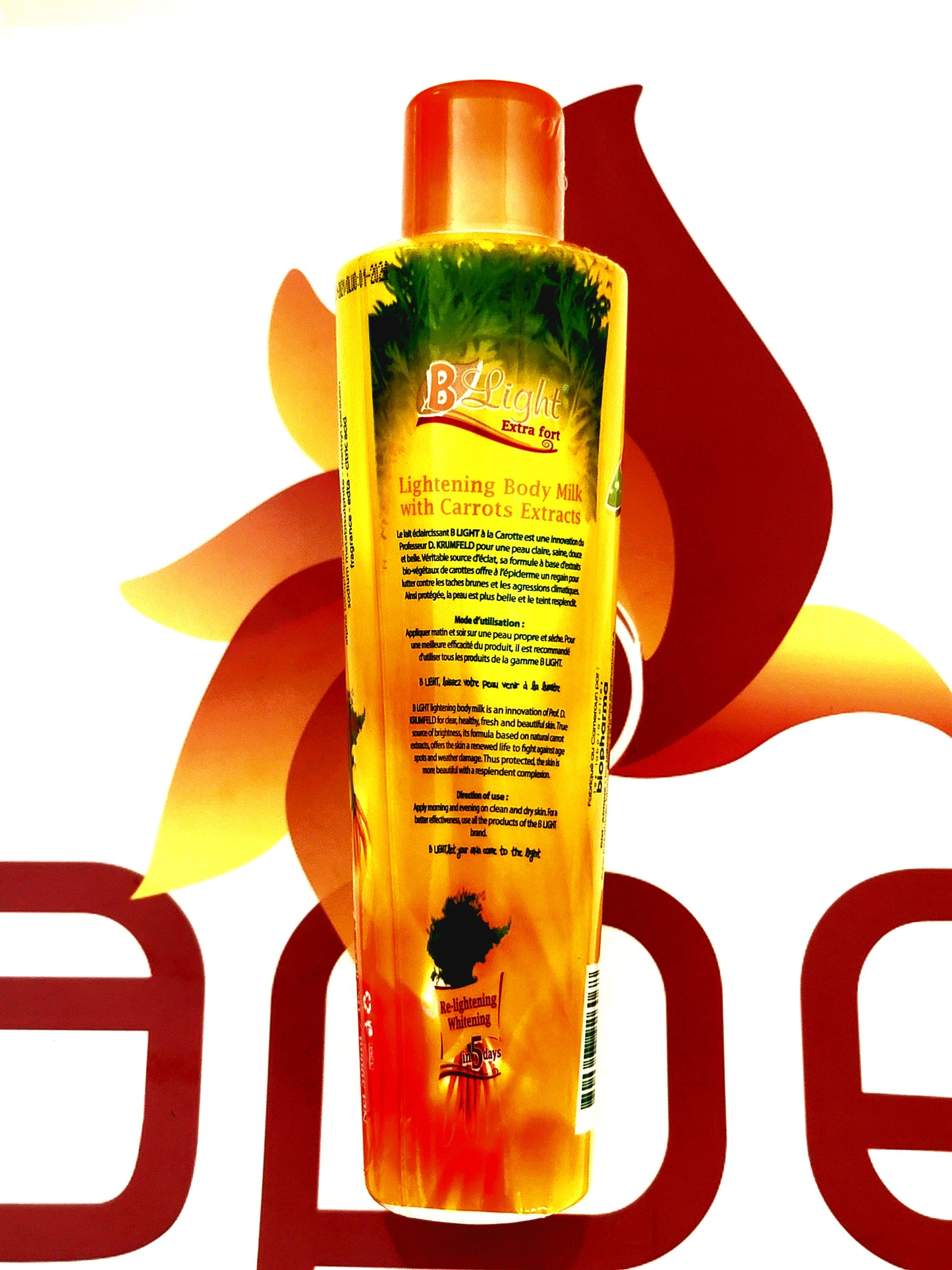 B Light Extra Fort Lait Super Eclaircissante a la Carotte 500ml