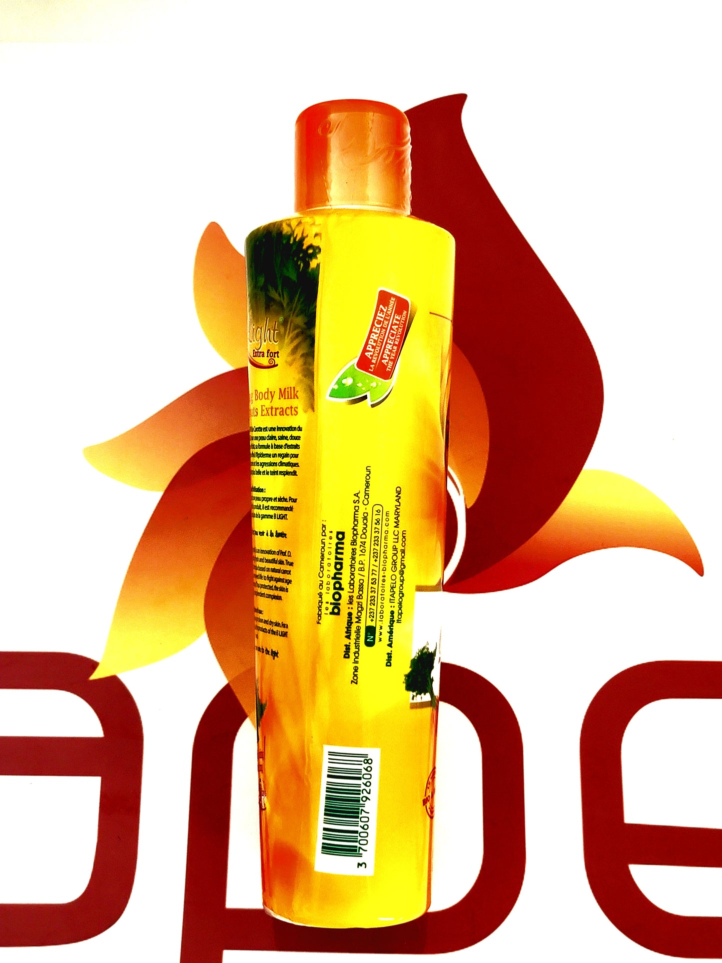 B Light Extra Fort Lait Super Eclaircissante a la Carotte 500ml