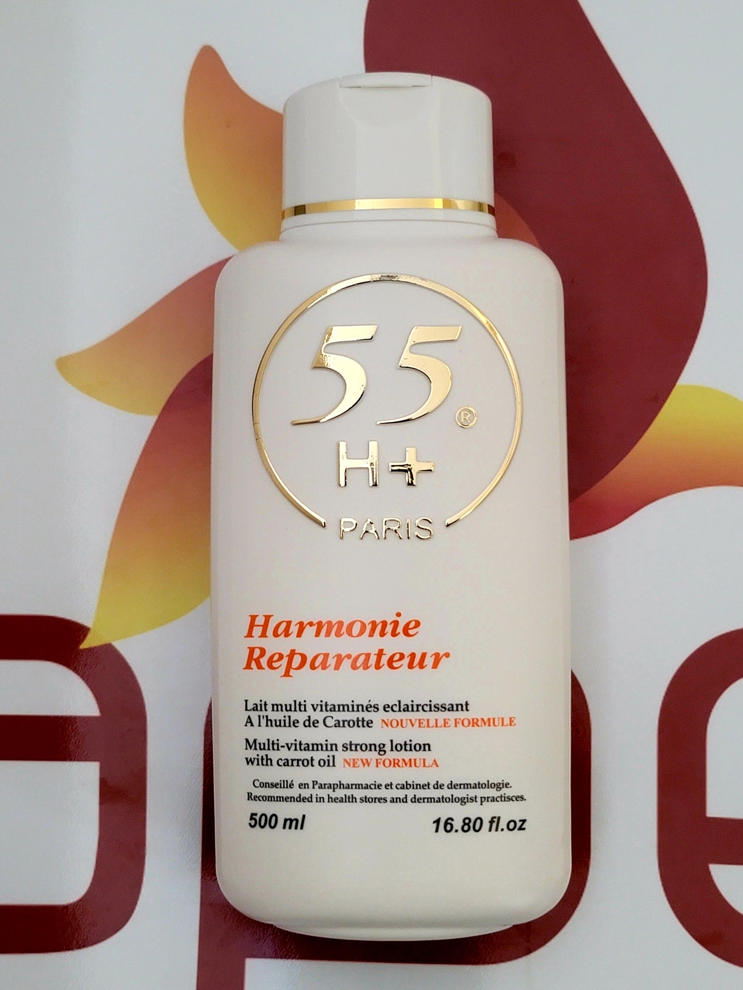 55H+ Paris Harmonie Reparateur Lotion with Carrot Oil 500ml