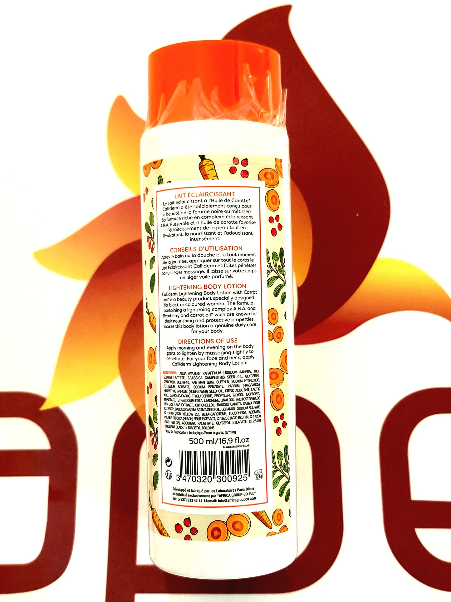 Calliderm Lait Eclaircissant with Carrot 500ml