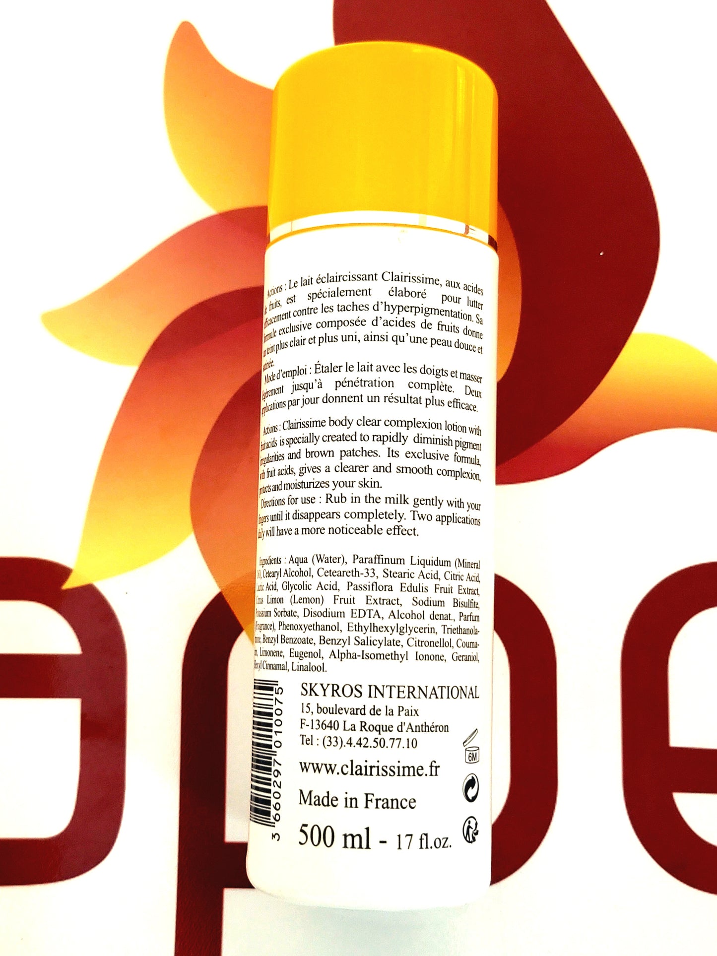 Clairissime Body Clear Complexion Lotion with Fruit Acids 500ml