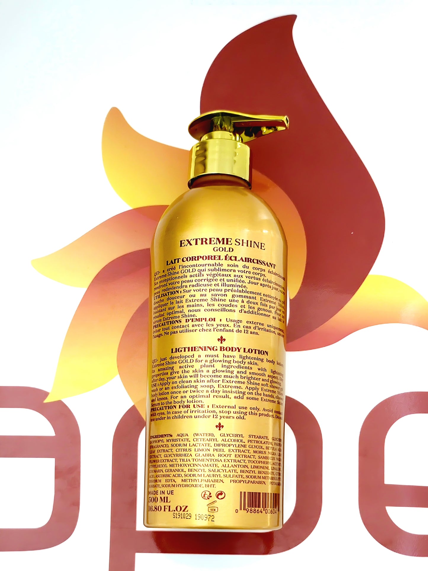 QEI+ Paris Extreme Shine Gold Lightening Body Lotion 500ml