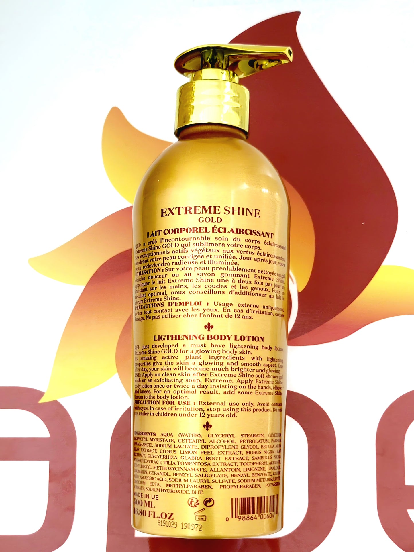 QEI+ Paris Extreme Shine Gold Lightening Body Lotion 500ml