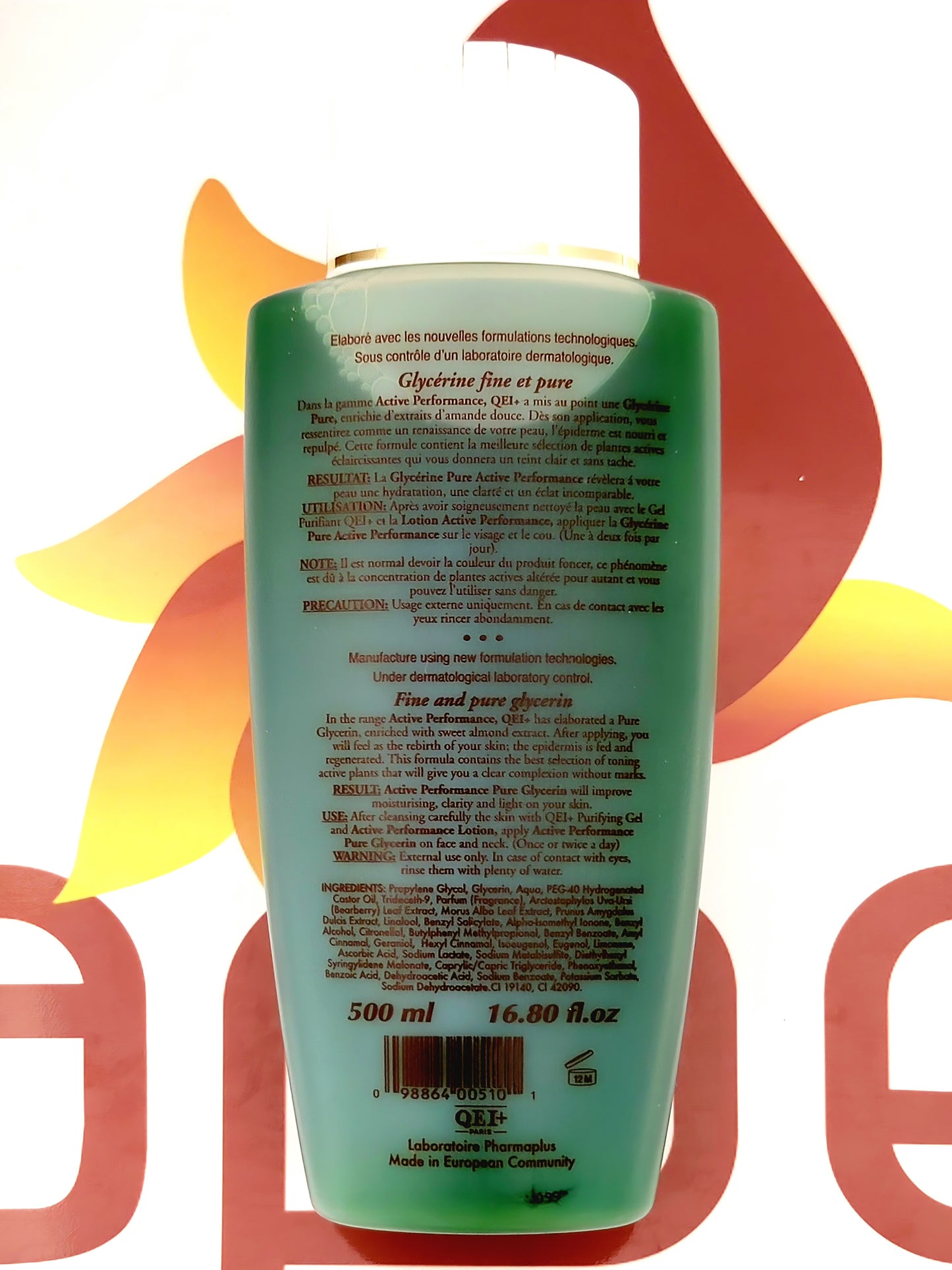QEI+ Paris Active Performance Multi-action Glycerin Fine Strong Toning 500ml