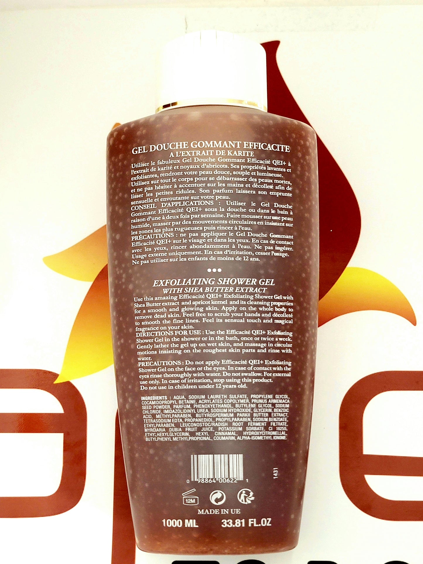 QEI+ Paris Active Efficacite Exfoliating Shower Gel Tonifying-Illuminating 1000ml