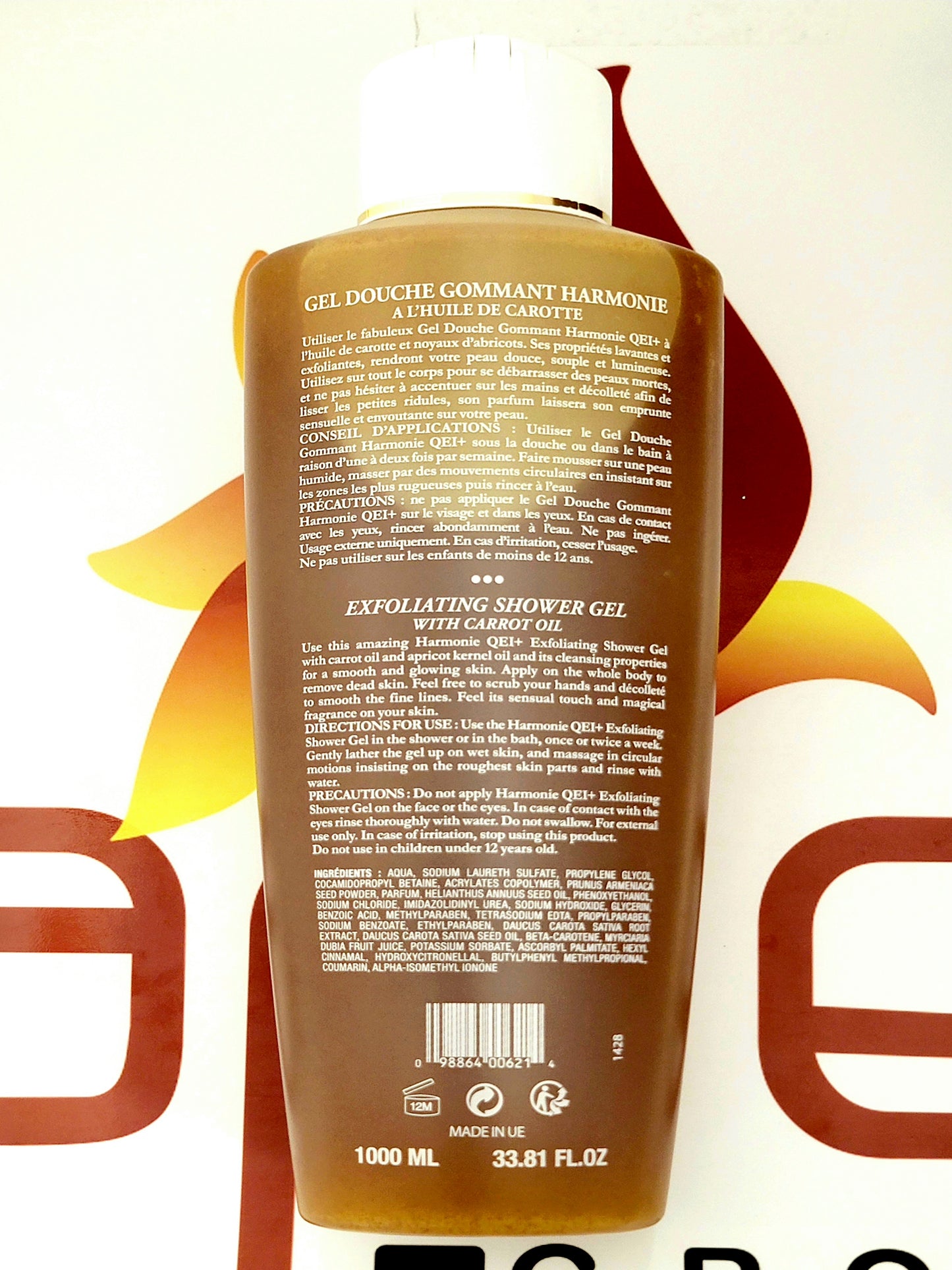 QEI+ Paris Active Harmonie Exfoliating Shower Gel Tonifying - Illuminating 1000ml
