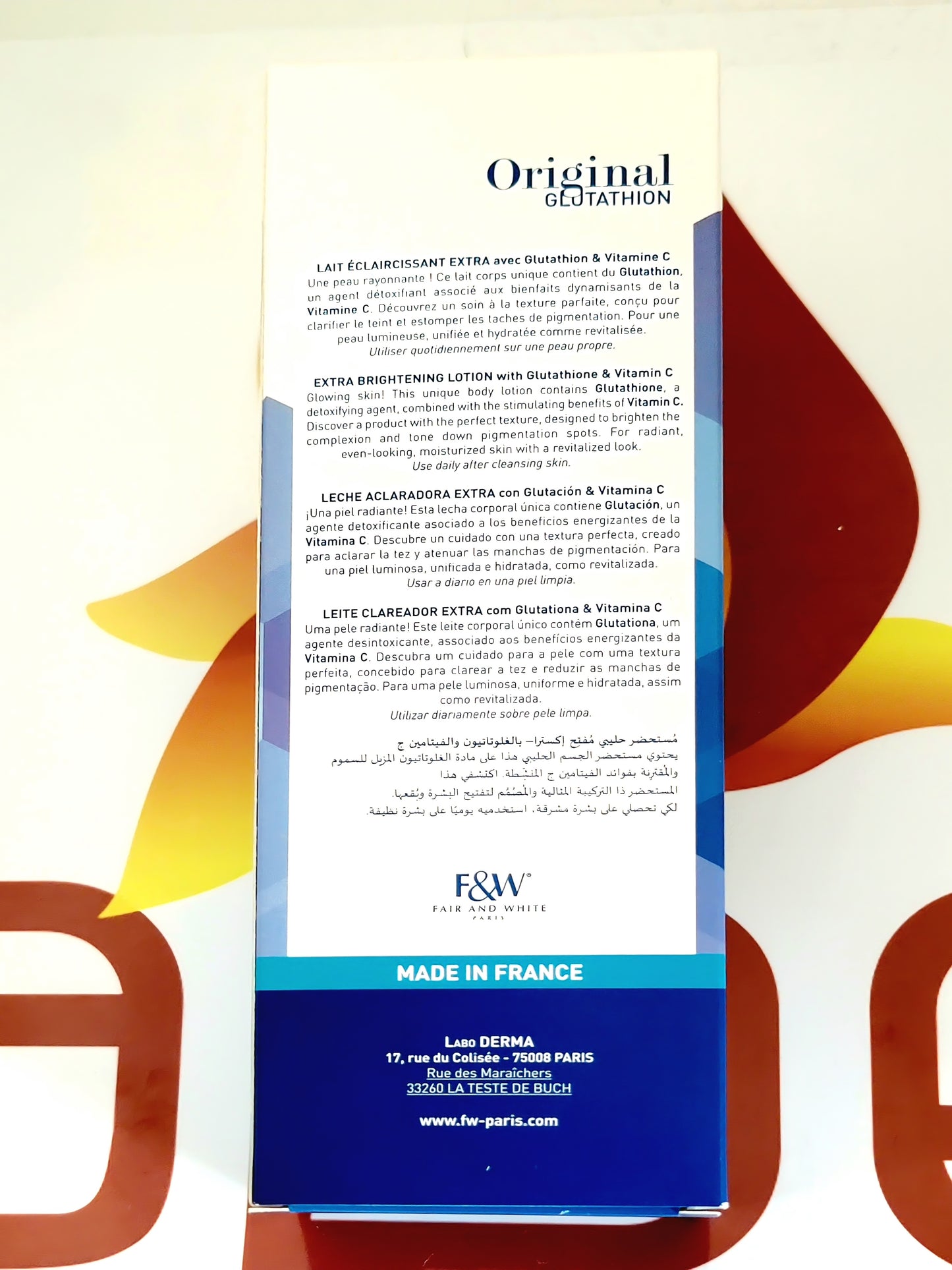 Fair and White Paris Original Glutathion Extra Brightening Lotion 500ml