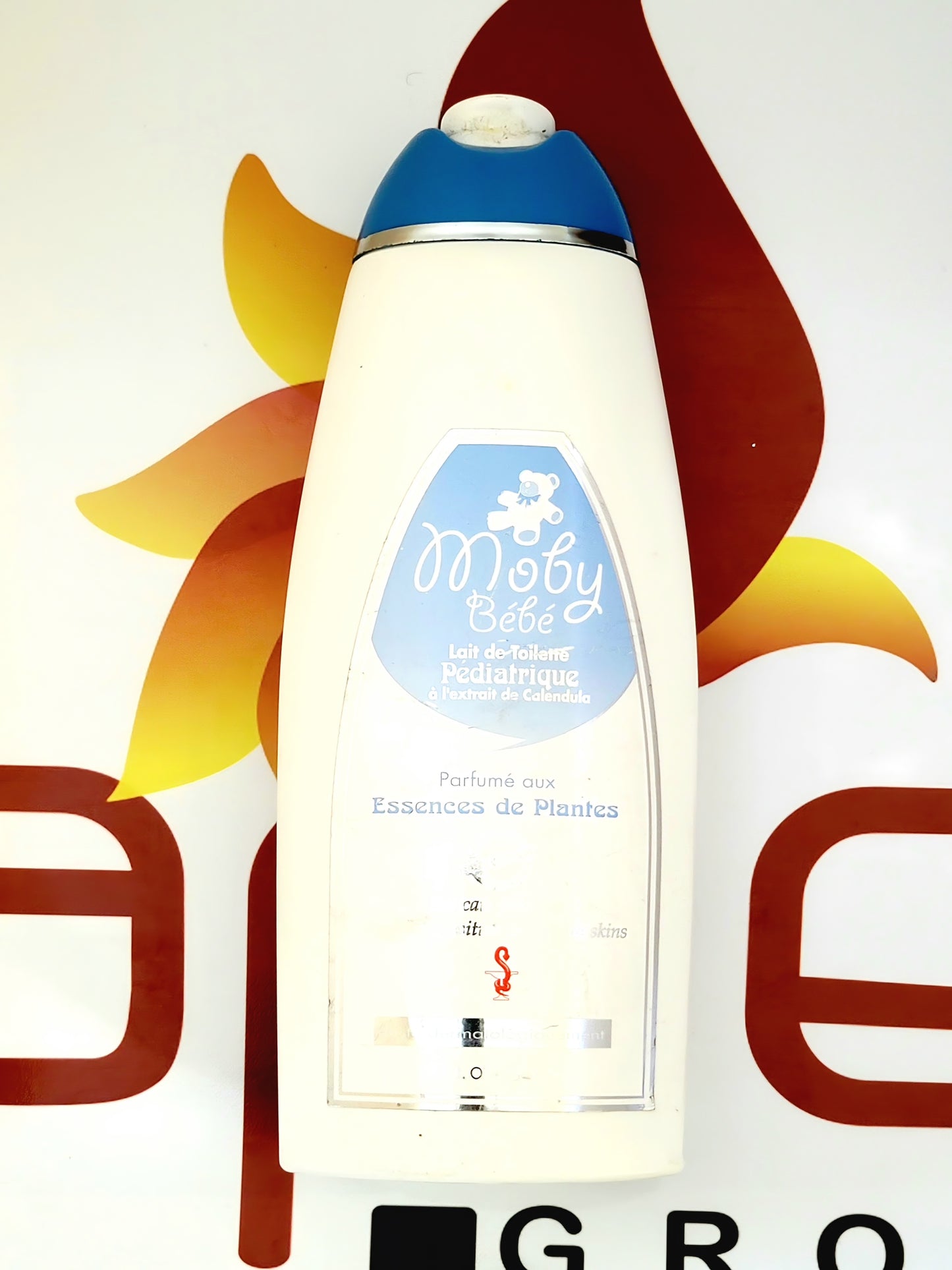 Moby Bebe Lait de Toilette Pédiatrique a l'extrait de Calendula 750ml (Blue)