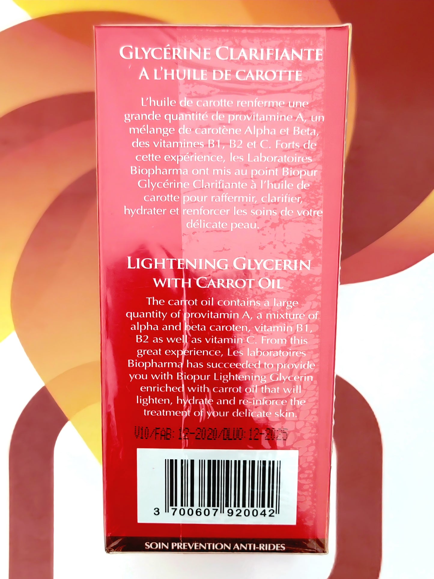 Biopur Paris Lightening Glycerin with Carrot Oil 125ml