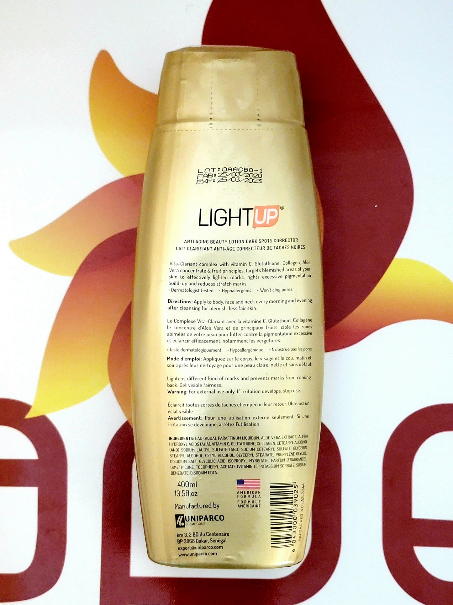 Light Up Anti Aging Beauty Lotion Dark Spot Corrector 400ml