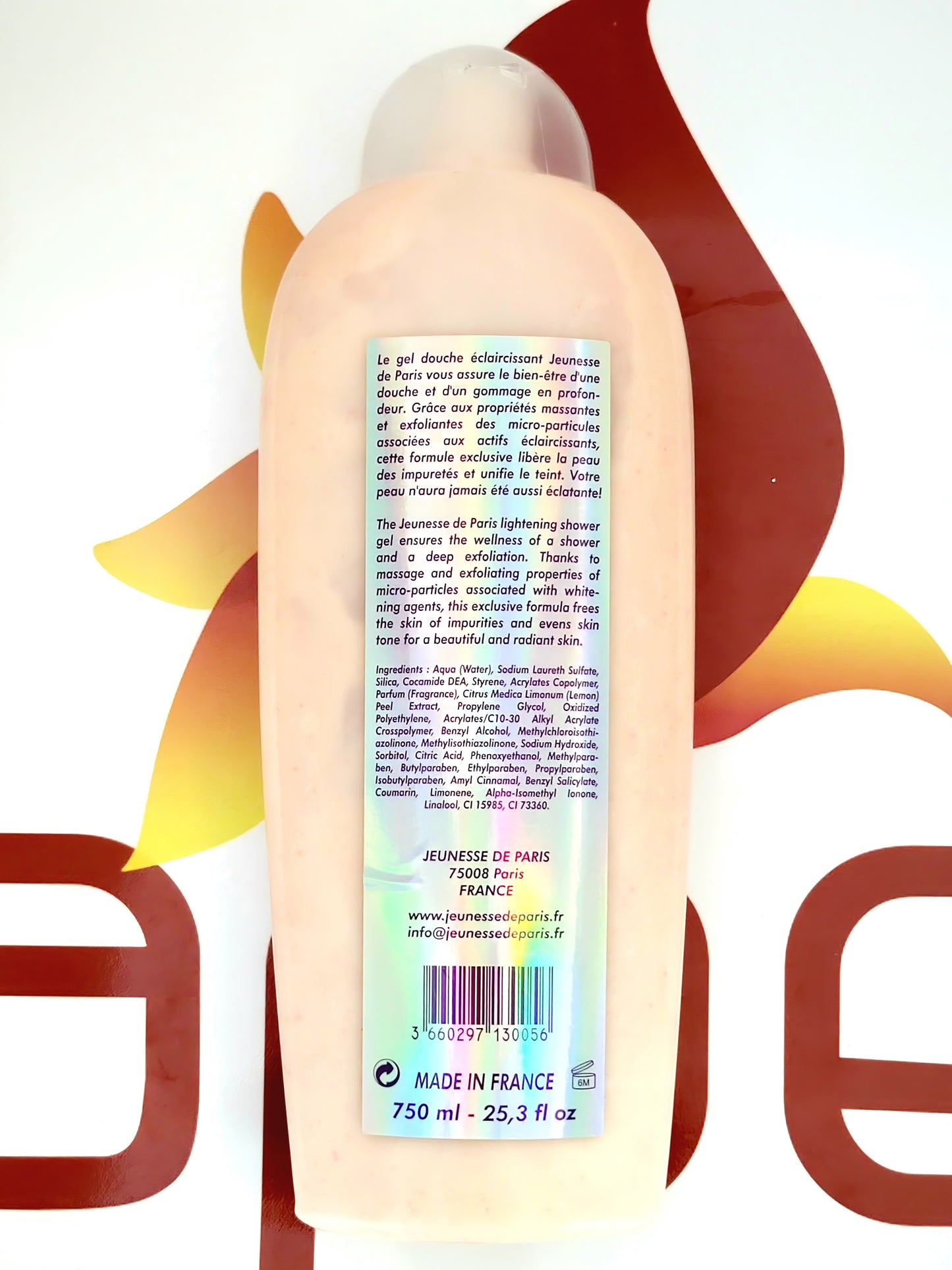Jeunesse de Paris Lightening Shower Gel with Exfoliating Micro Particles 750ml
