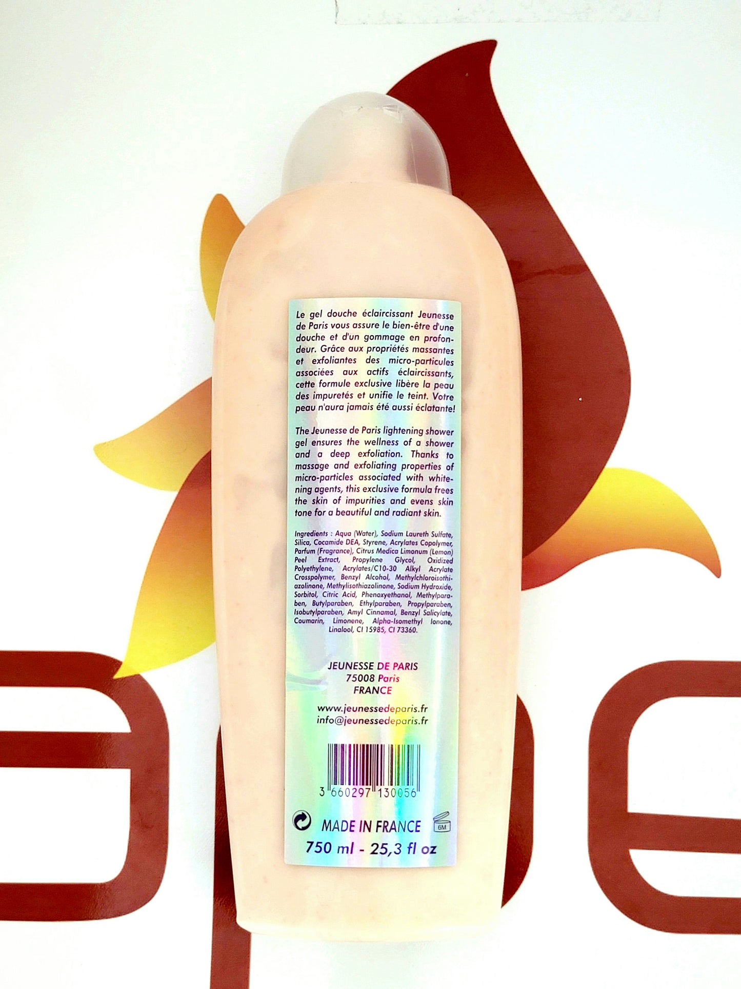 Jeunesse de Paris Lightening Shower Gel with Exfoliating Micro Particles 750ml