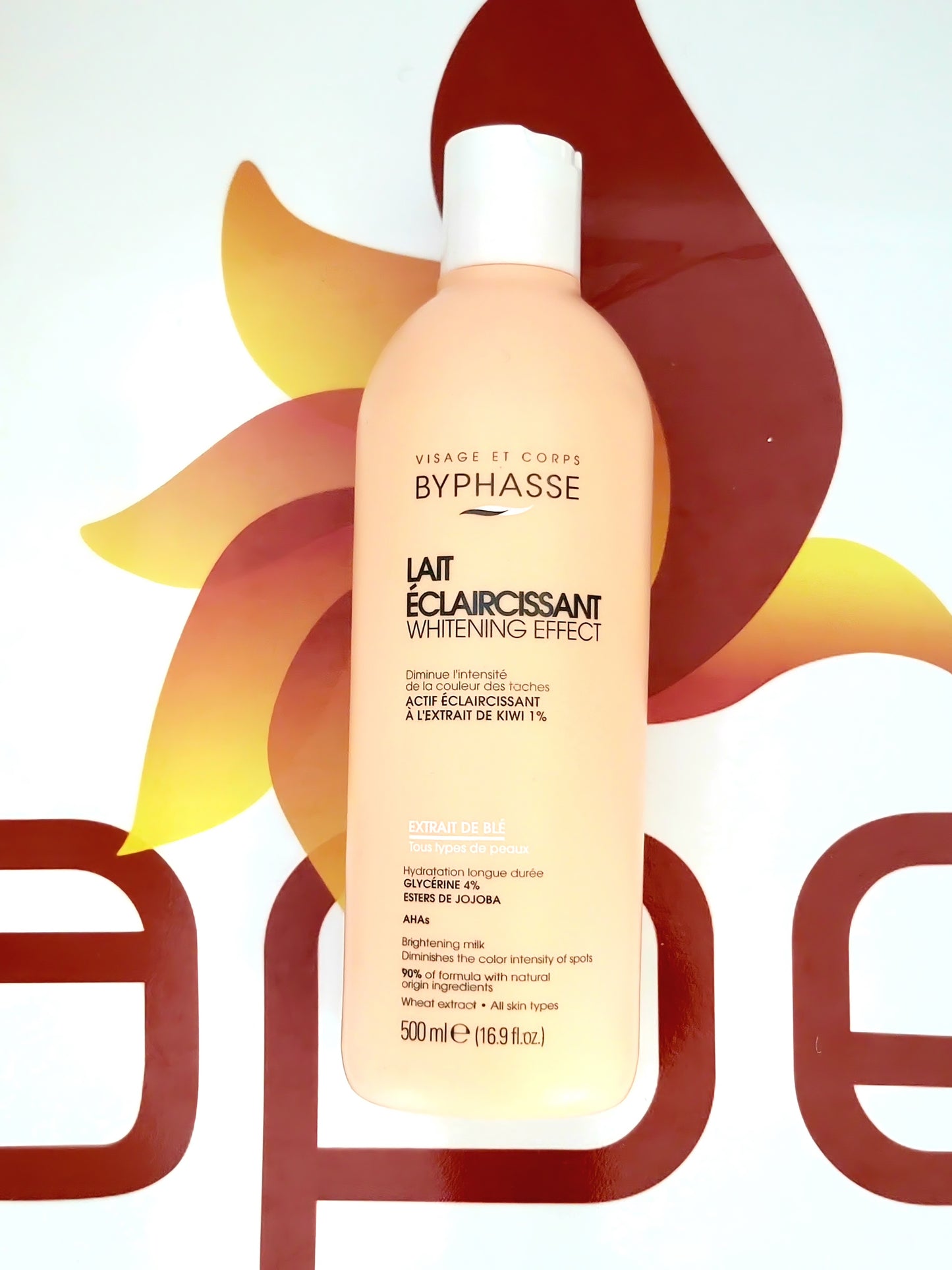 Byphasse Lait Eclaircissant Whitening Effect Extrait de Ble 500ml