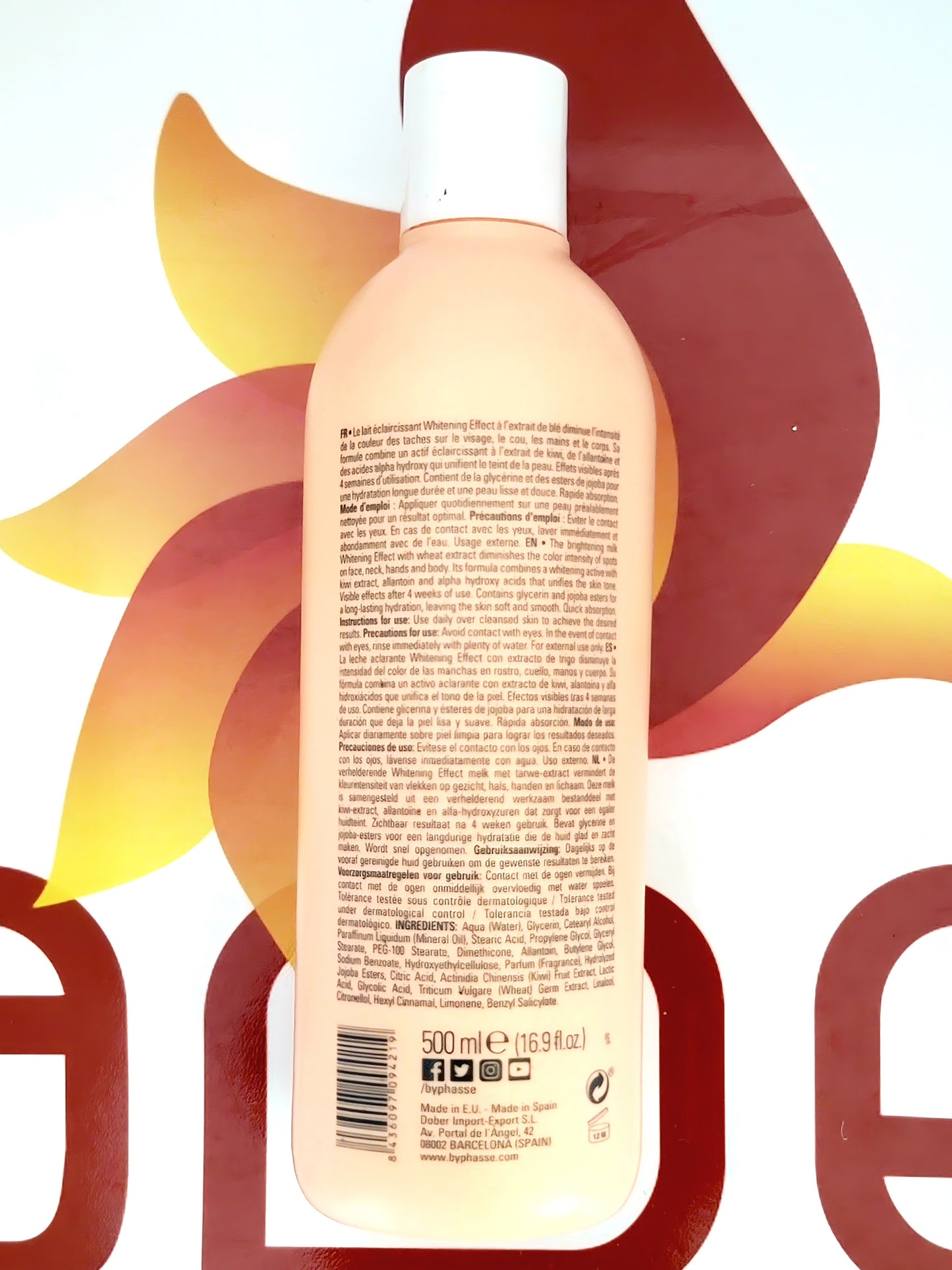 Byphasse Lait Eclaircissant Whitening Effect Extrait de Ble 500ml