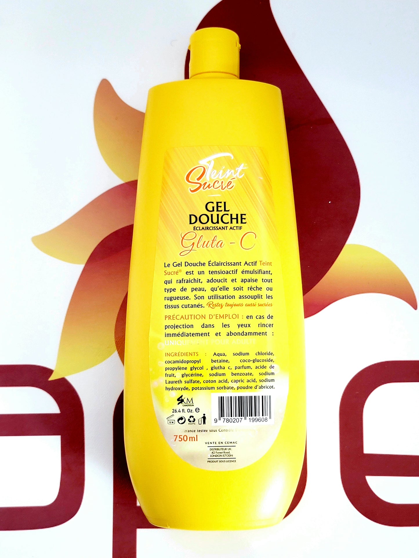Teint Sucre Gel Douche Eclaircissant Actif Gluta -C 750ml