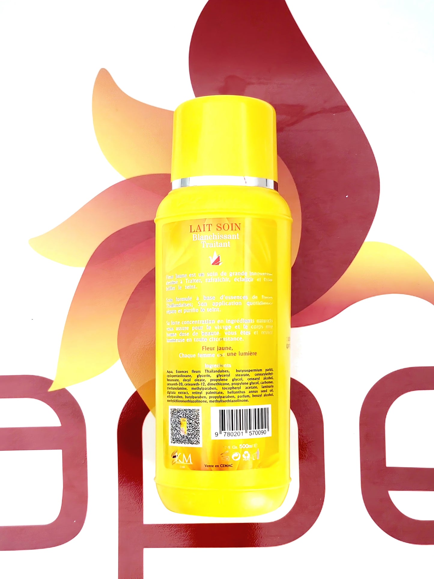 Fleur Jaune Lait(Lotion) Soin Blanchissant Traitant 500ml
