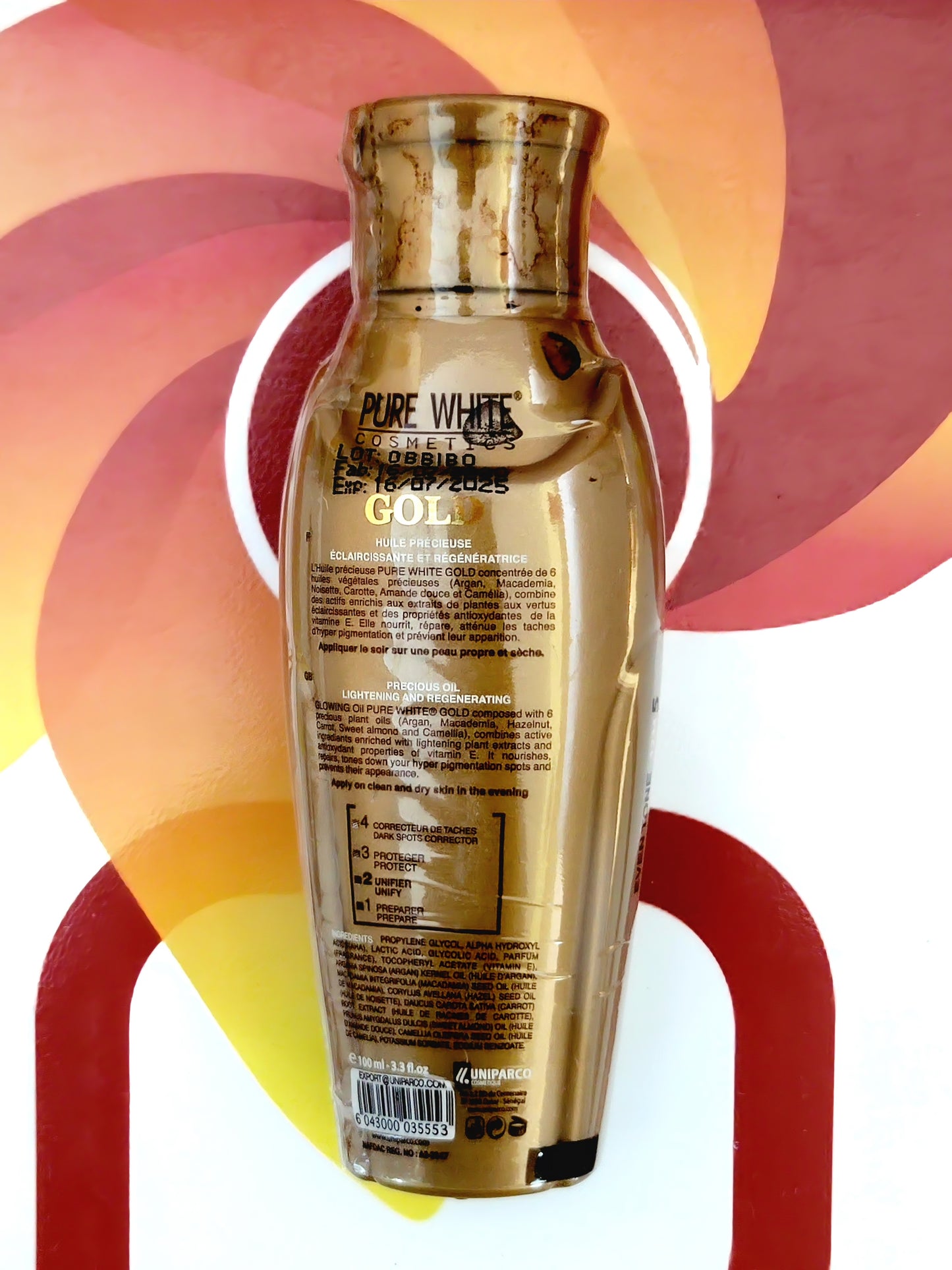 Pure White Gold Glowing Unify Maxitone Precious Oil 100ml