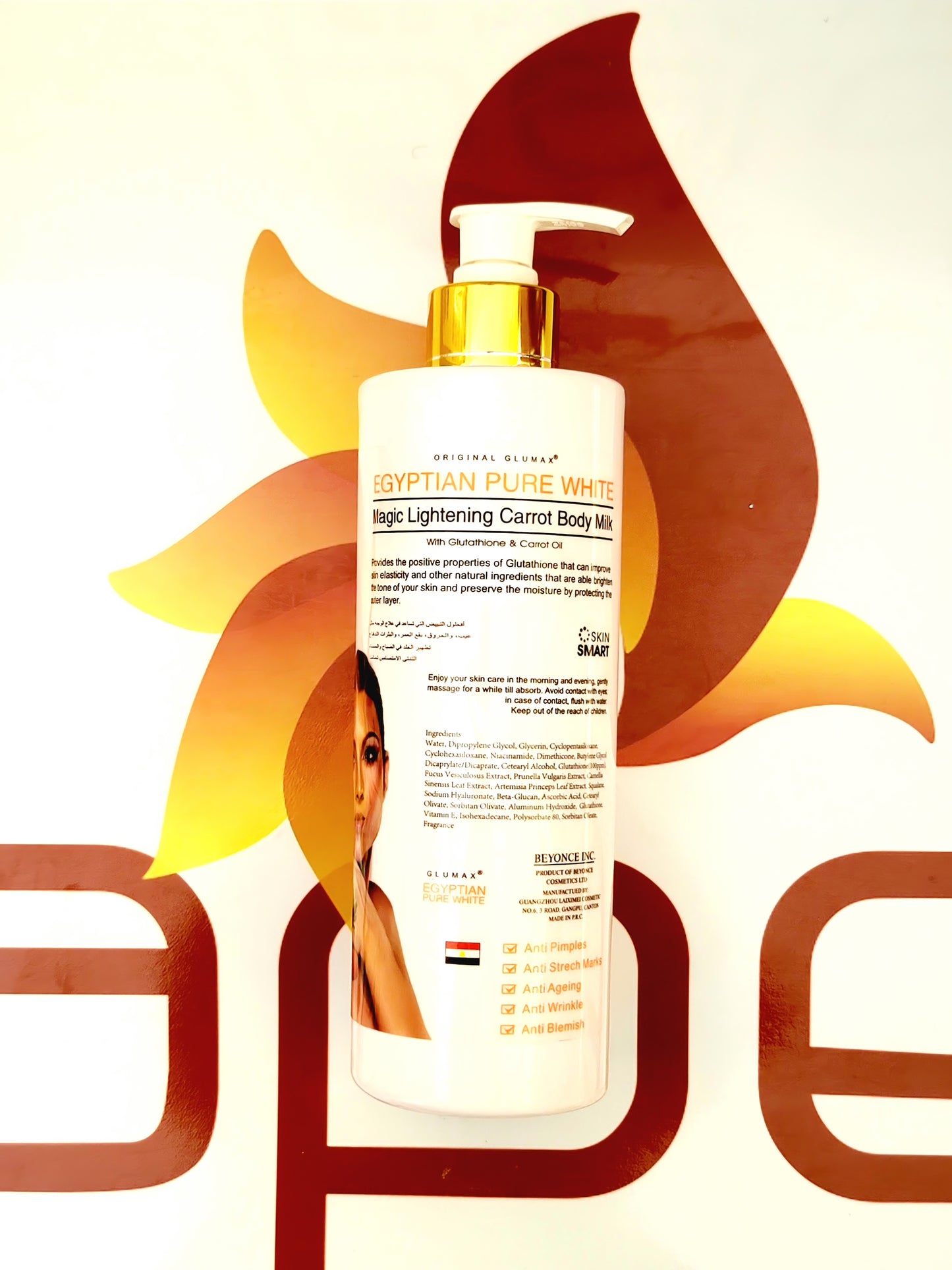 Egyptian Pure White Magic Lightening Carrot Salon Body Milk 500ml