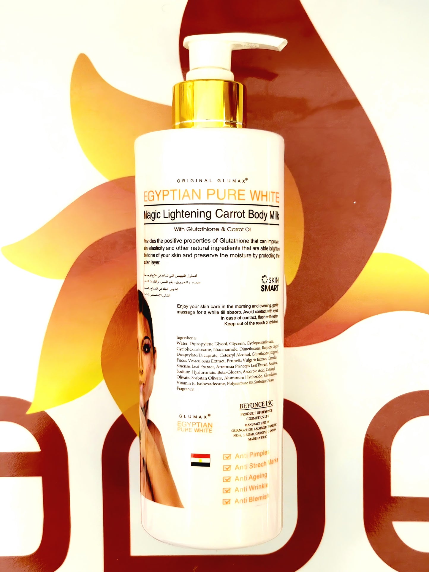 Egyptian Pure White Magic Lightening Carrot Salon Body Milk 500ml