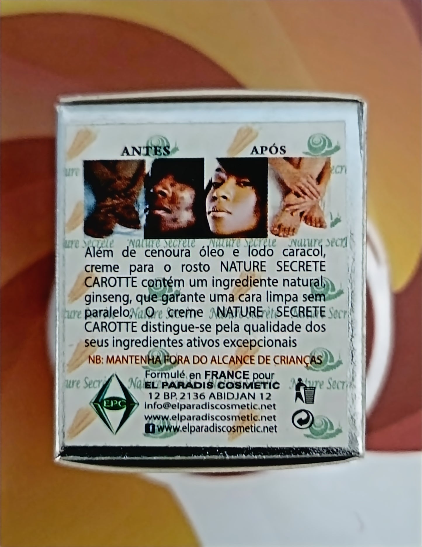 Nature Secrete Carotte Lightening Moisturizing Facial Cream 40grs