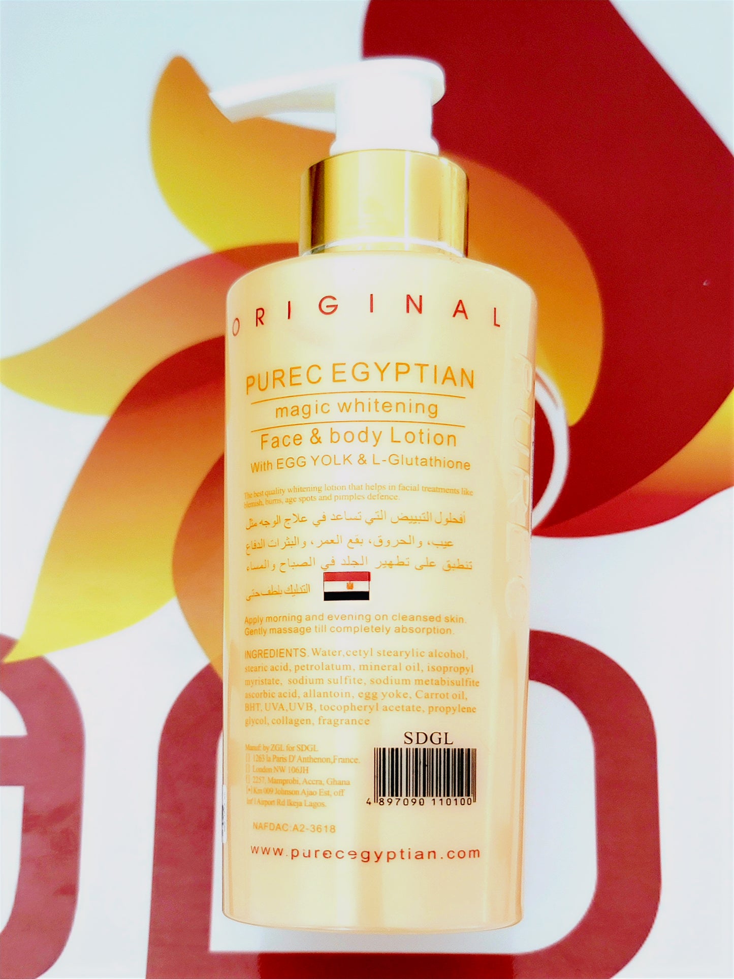 Purec Egyptian Gold Magic Whitening Lotion 300ml