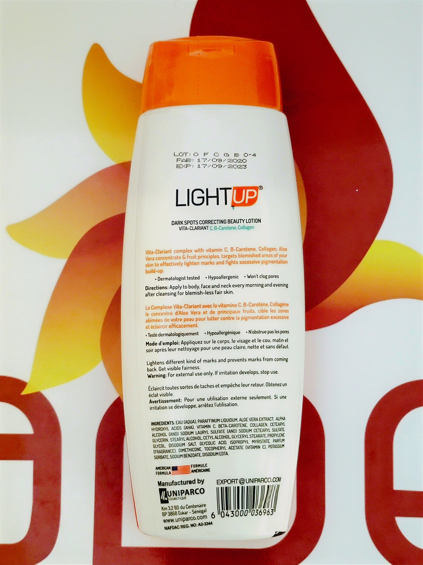 Light Up Dark Spot Correcting Beauty Lotion with B-Carotene, Collagen 400ml