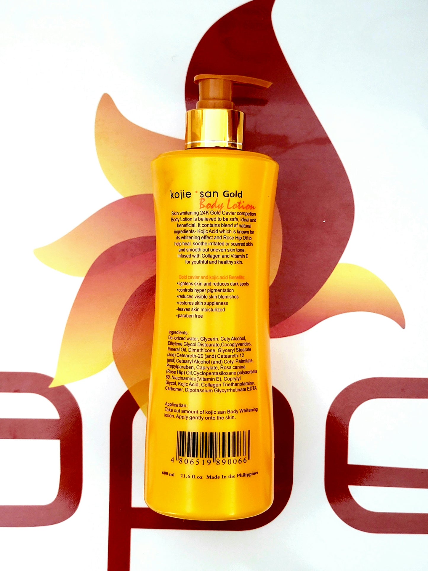 Kojic Gold Skin Whitening Body Lotion 600ml