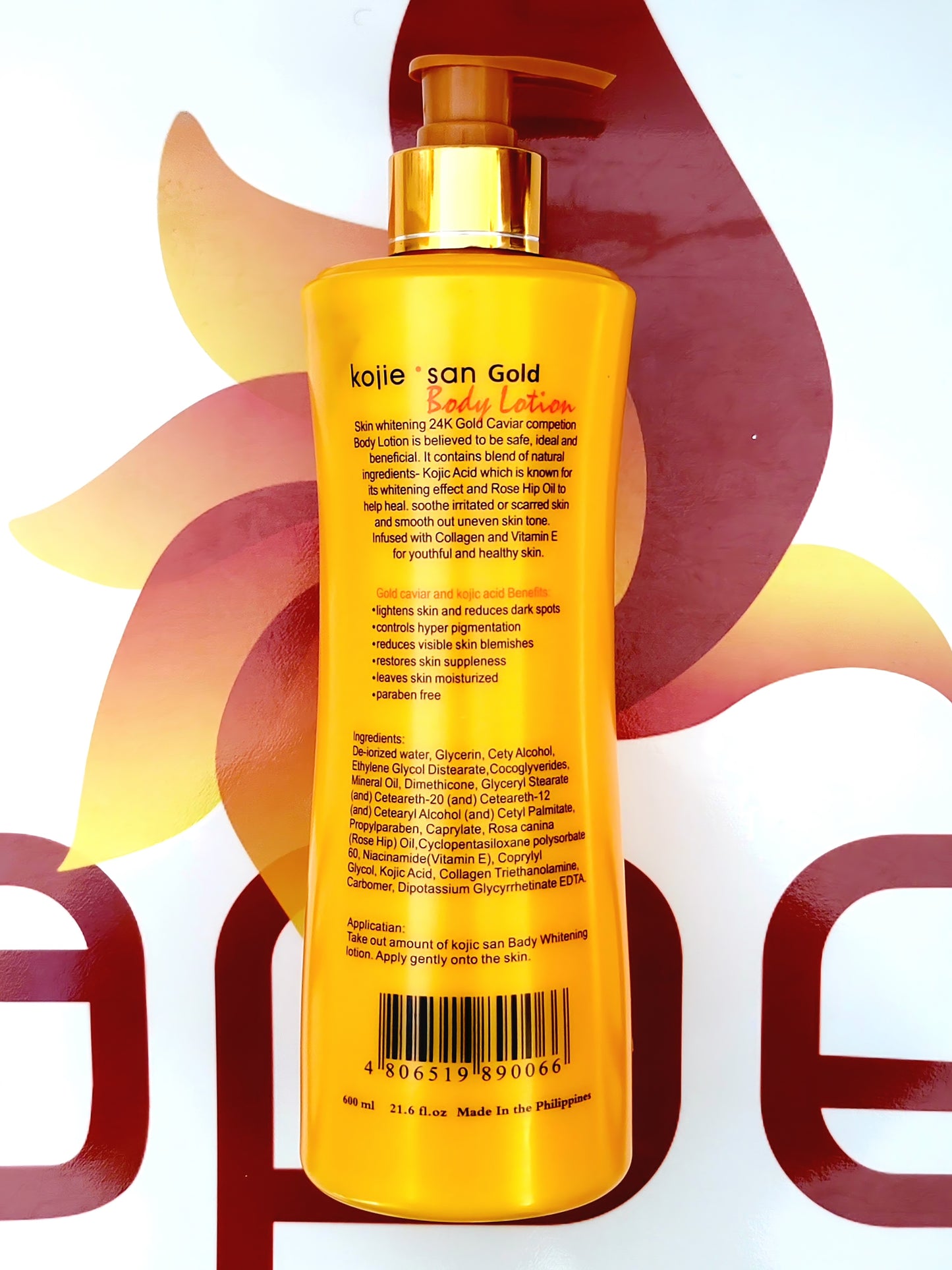 Kojic Gold Skin Whitening Body Lotion 600ml