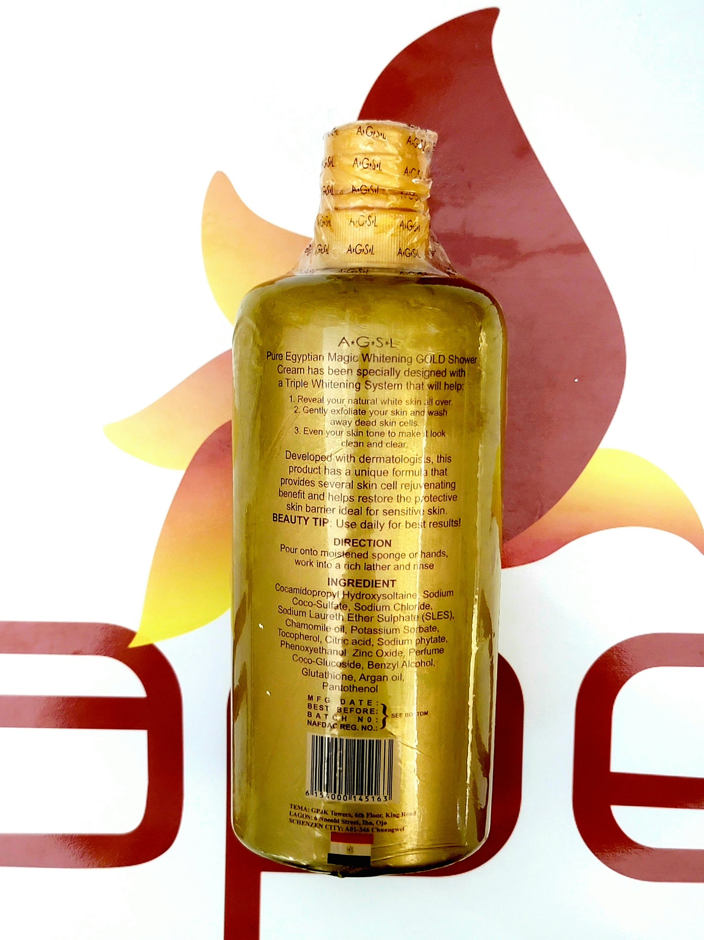 Pure Egyptian Magic Whitening Gold Protect Shower Cream 1000ml